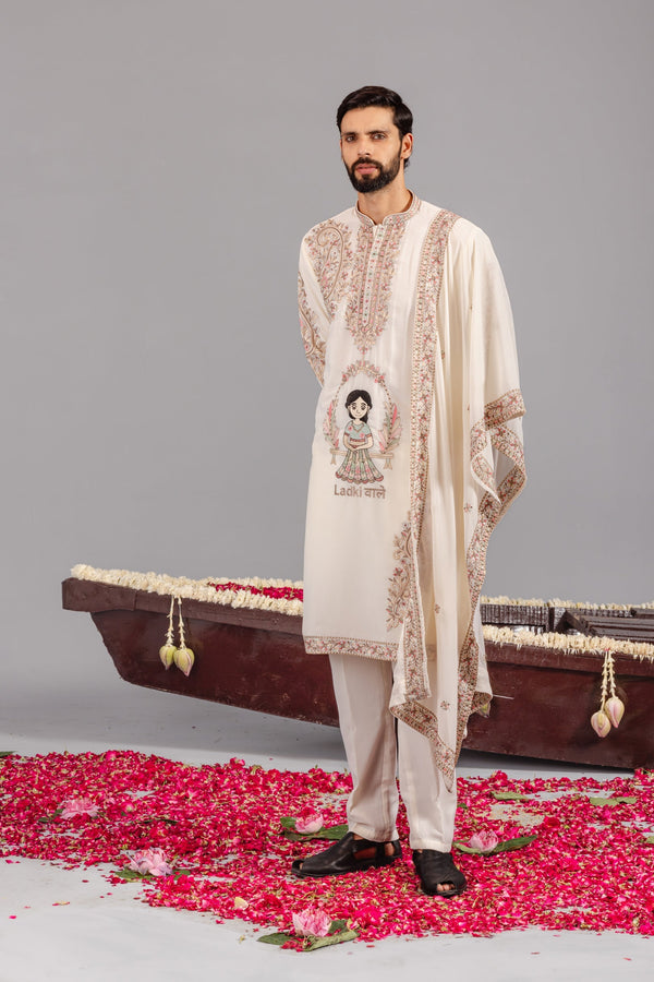Ladkiwale Cream Kurta Set