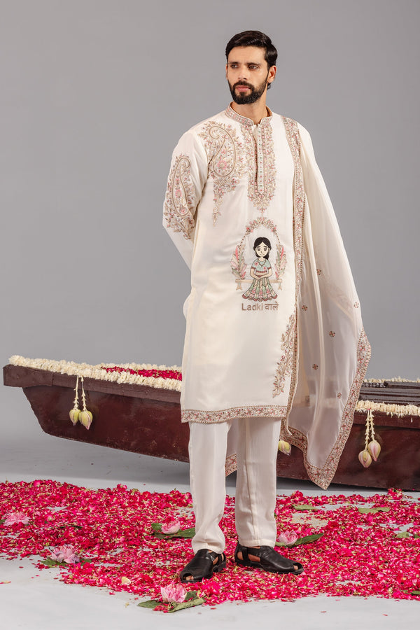 Ladkiwale Cream Kurta Set