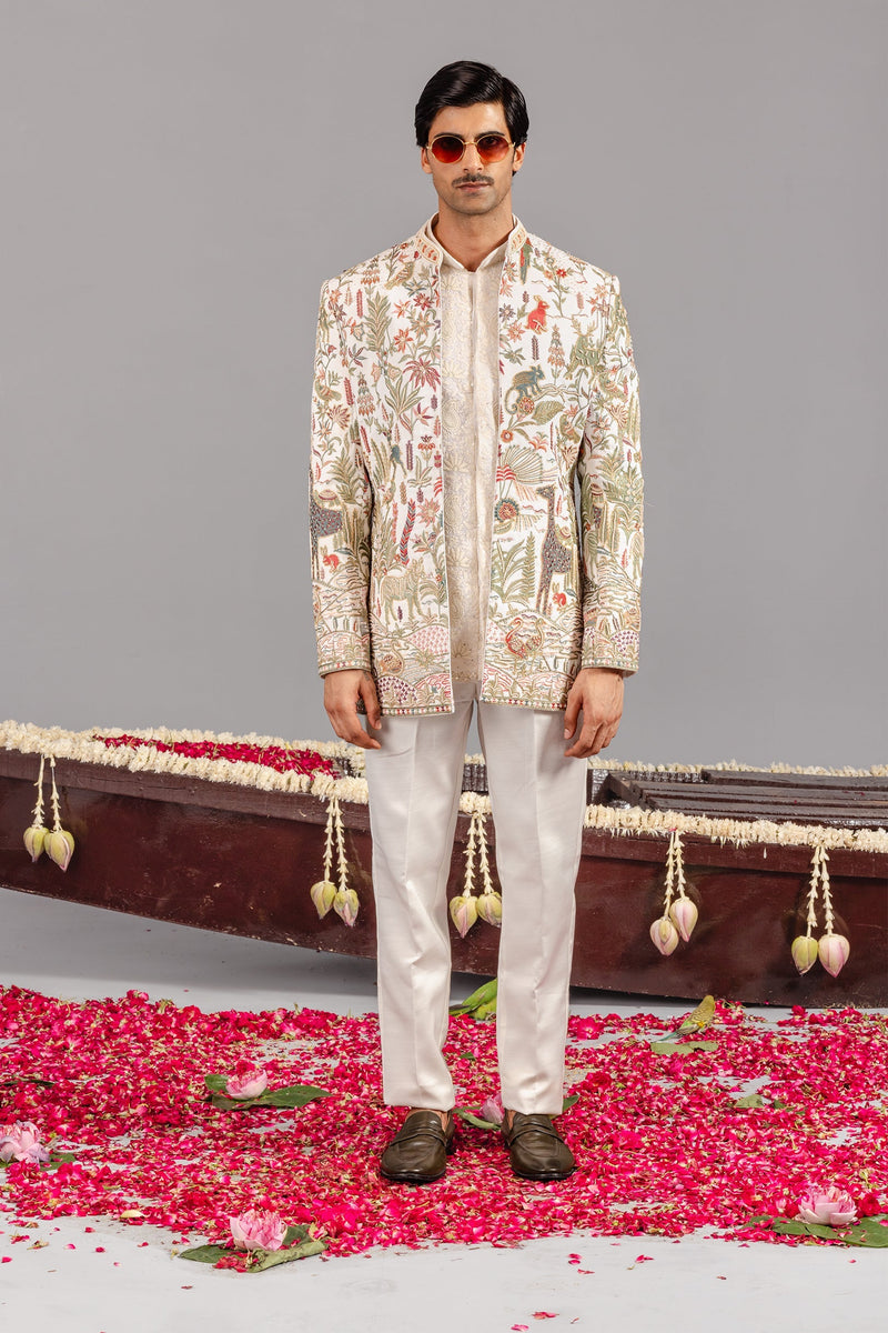 Giraffe Ivory Jodhpuri Set