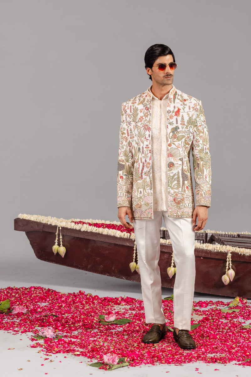 Giraffe Ivory Jodhpuri Set