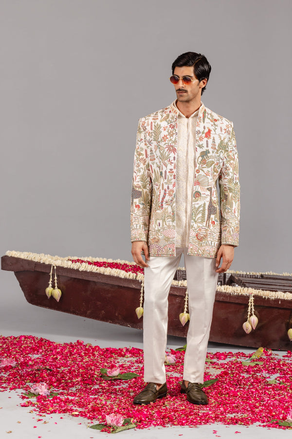 Giraffe Ivory Jodhpuri Set