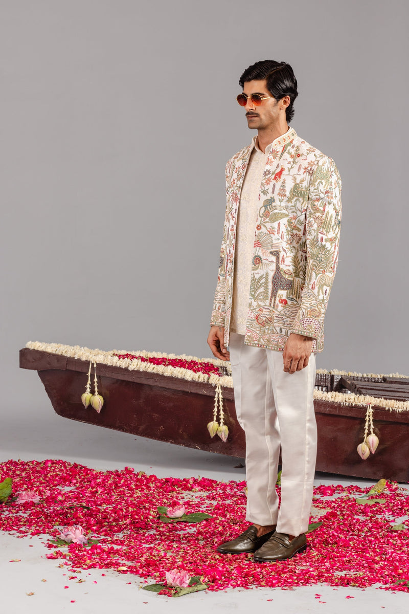 Giraffe Ivory Jodhpuri Set