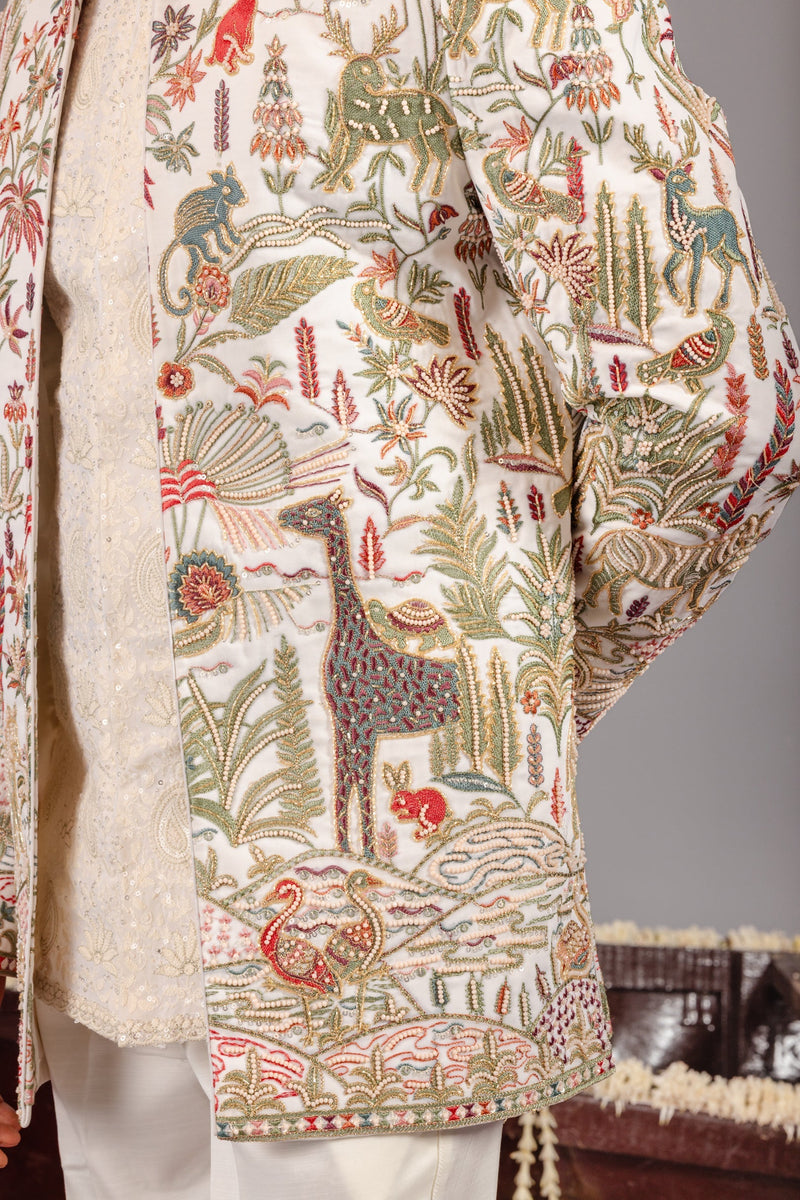 Giraffe Ivory Jodhpuri Set