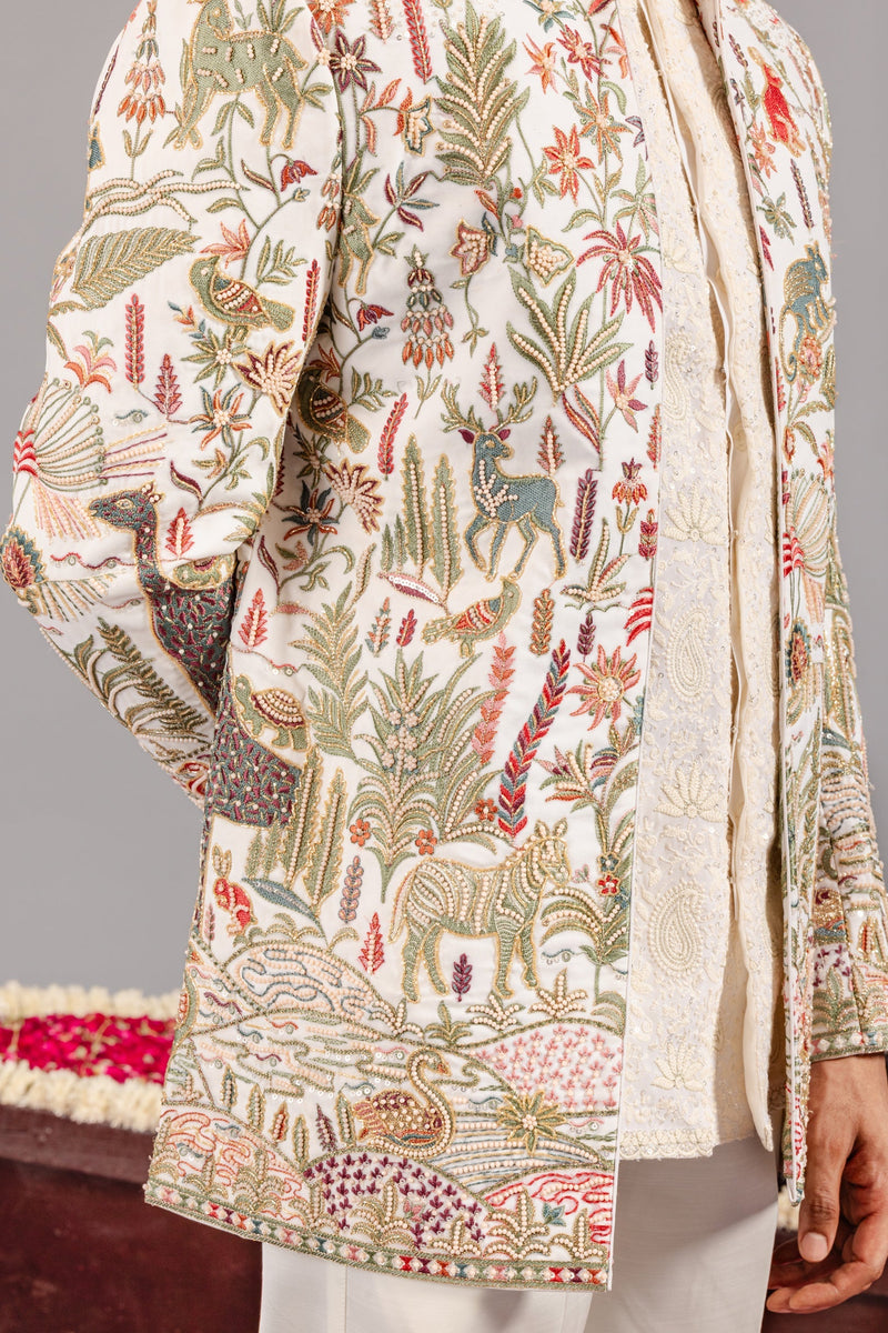 Giraffe Ivory Jodhpuri Set