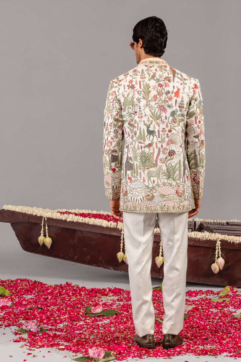 Giraffe Ivory Jodhpuri Set