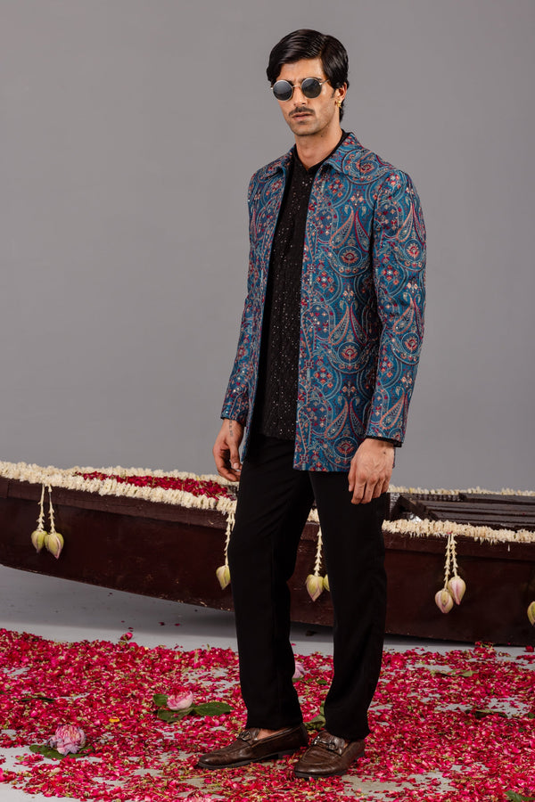 Mayur Blue Jodhpuri Set