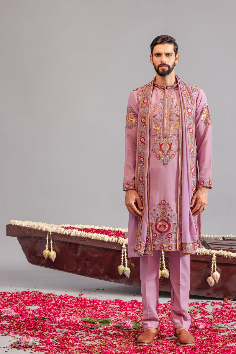 Tusshar Kapoor in Deer Garden Purple Kurta Set