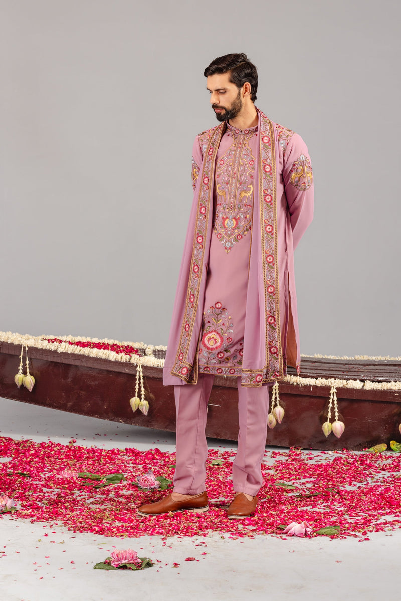 Tusshar Kapoor in Deer Garden Purple Kurta Set