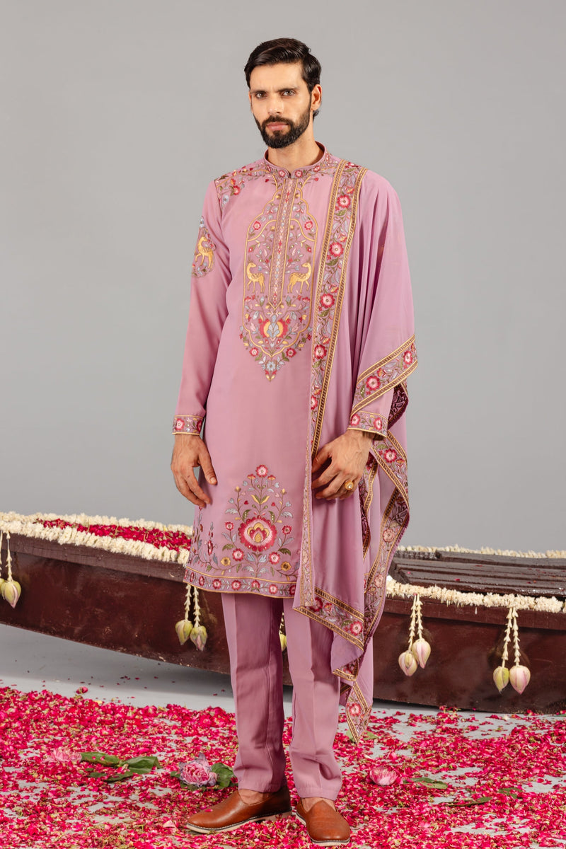 Tusshar Kapoor in Deer Garden Purple Kurta Set
