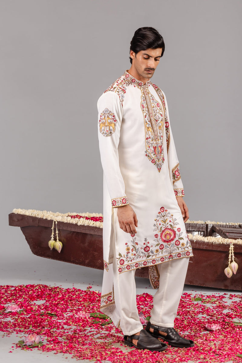 Deer Garden Ivory Kurta Set
