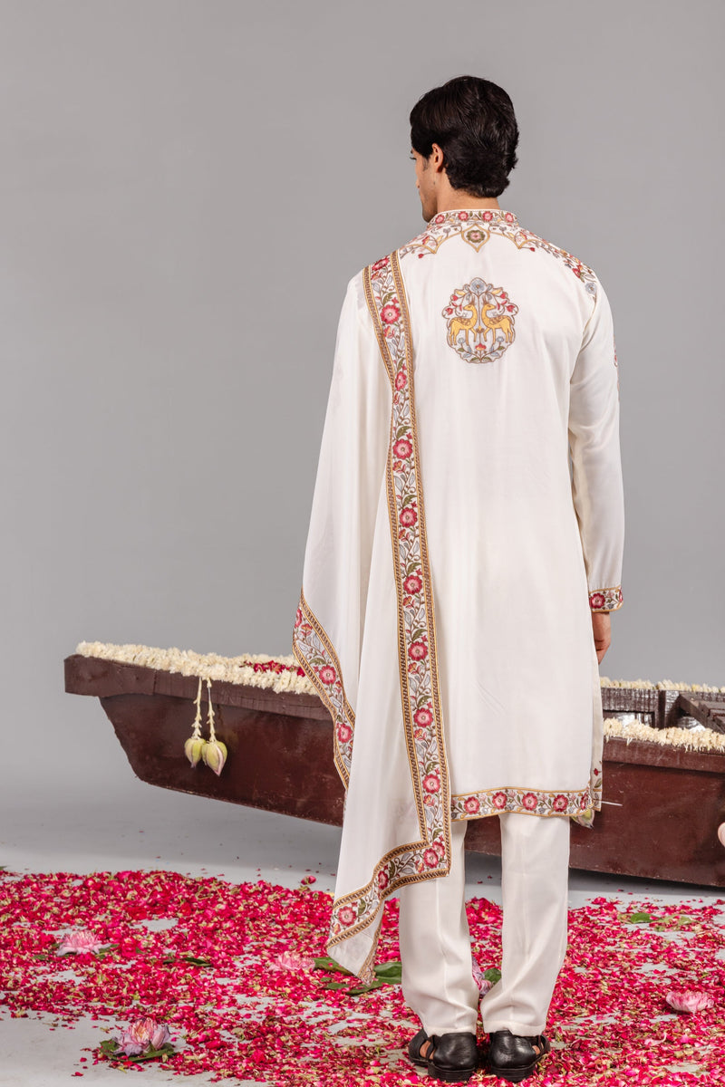 Deer Garden Ivory Kurta Set