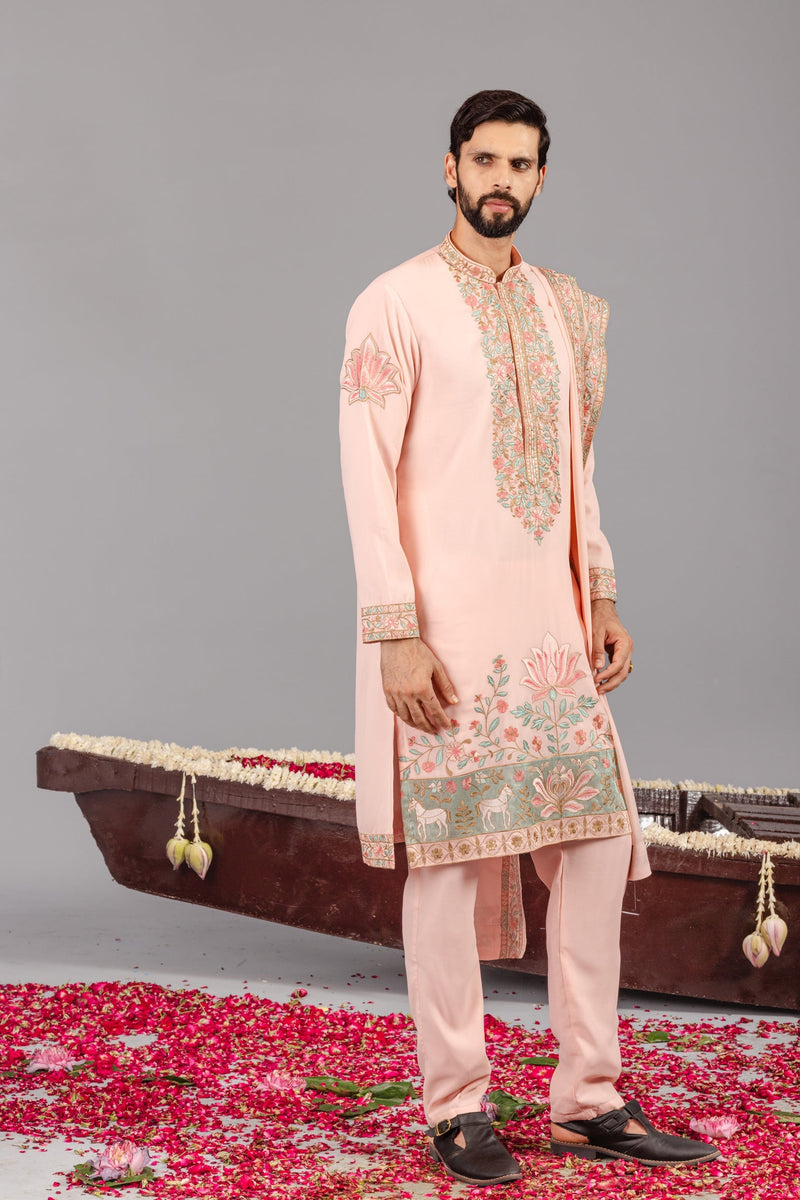Royal Darbar Pink Kurta Set