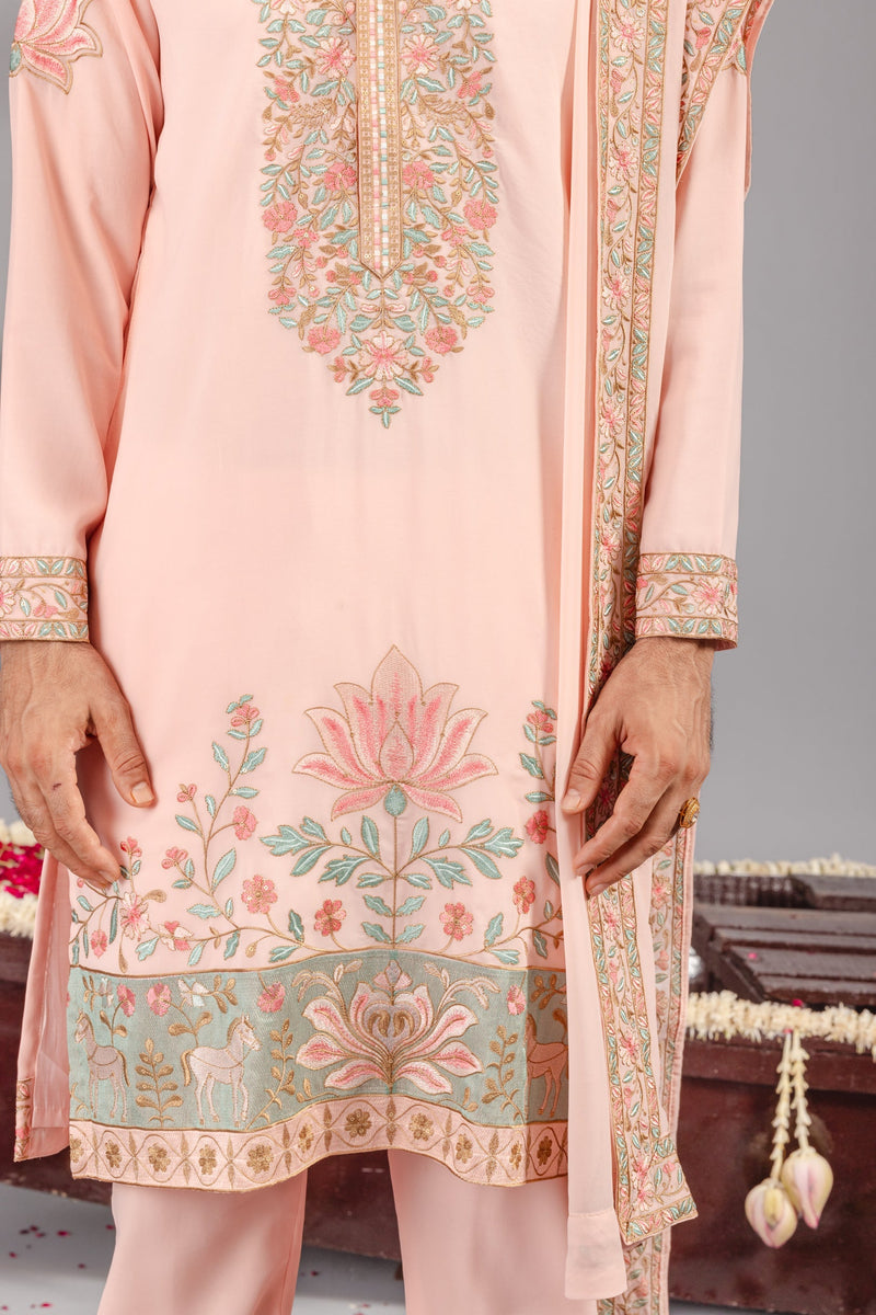 Royal Darbar Pink Kurta Set