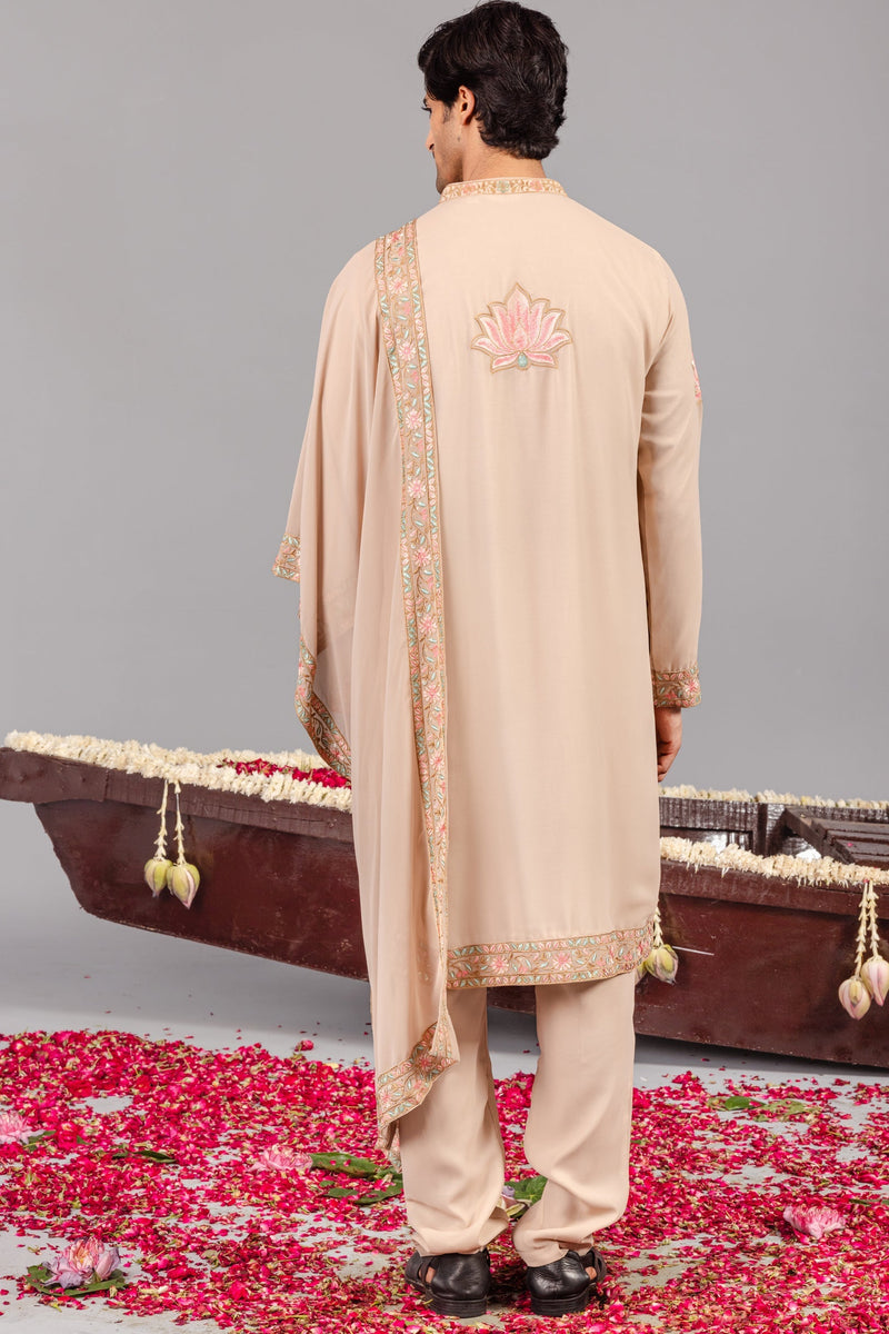 Royal Darbar Beige Kurta Set
