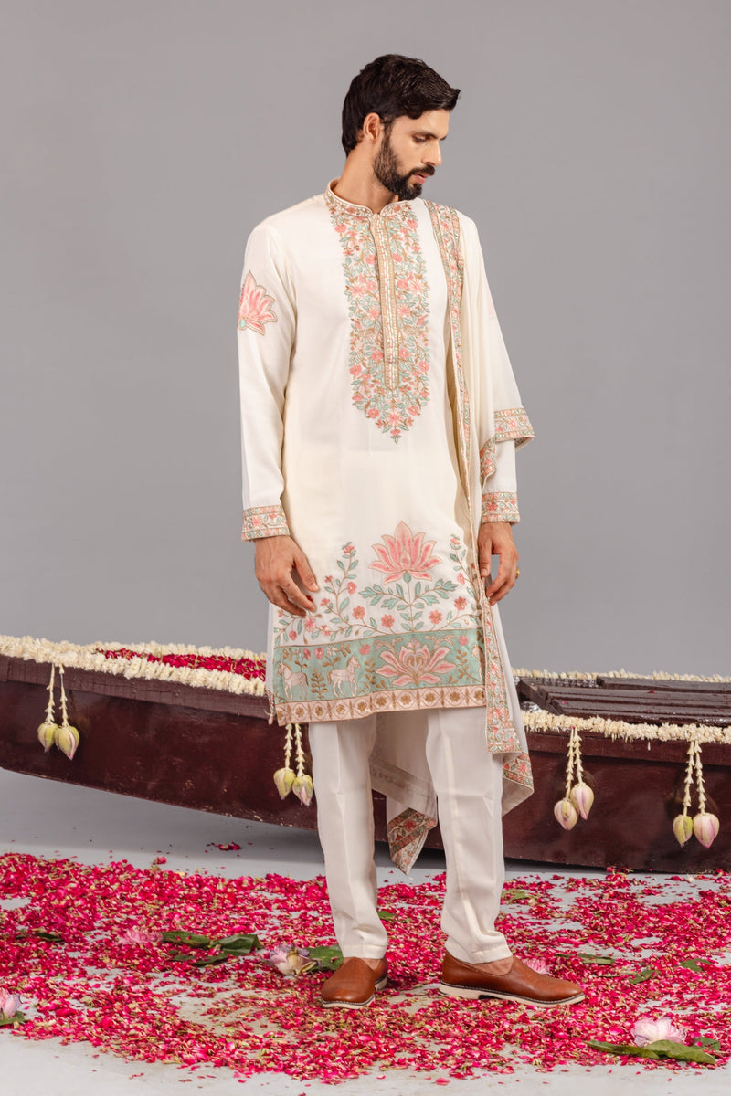 Royal Darbar Ivory Kurta Set