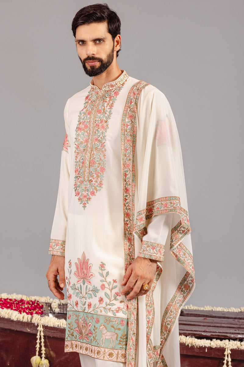 Royal Darbar Ivory Kurta Set