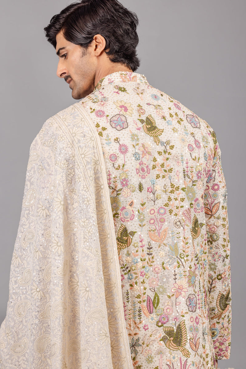 Rishabh Chawla in PhoolPankh Ivory Kurta Set