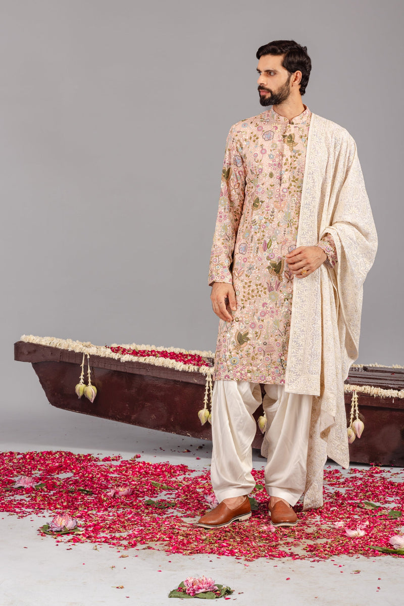 KARAN KUNDRA IN PhoolPankh Pink Kurta Set