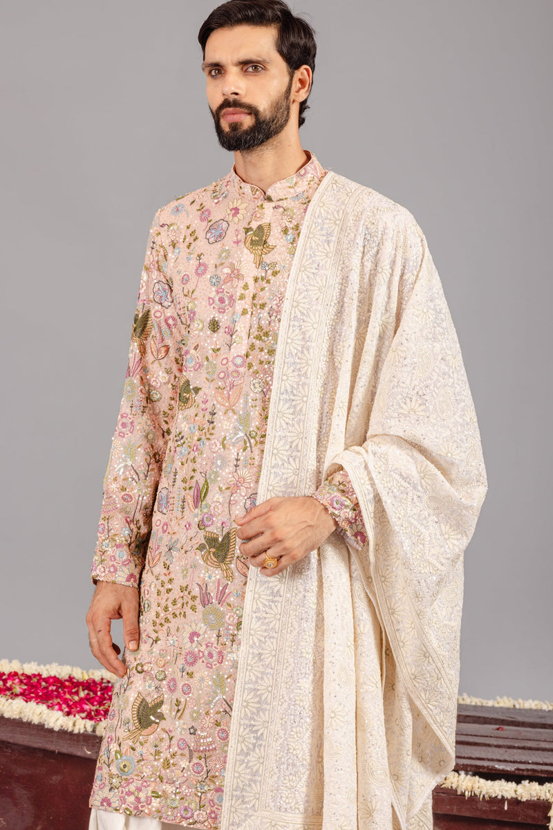 KARAN KUNDRA IN PhoolPankh Pink Kurta Set