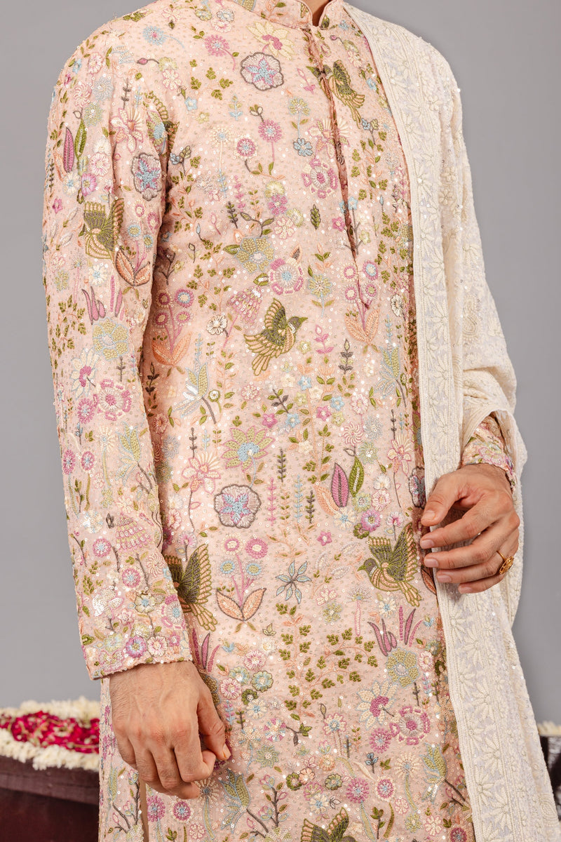 KARAN KUNDRA IN PhoolPankh Pink Kurta Set