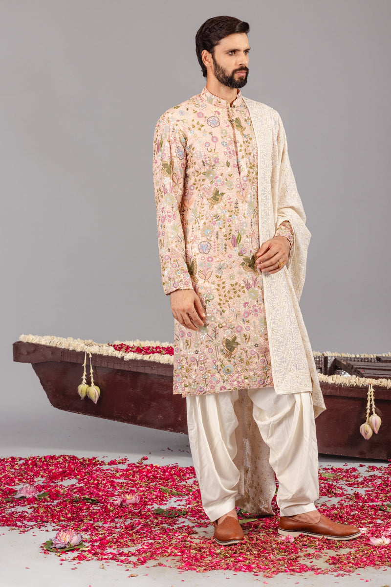 KARAN KUNDRA IN PhoolPankh Pink Kurta Set