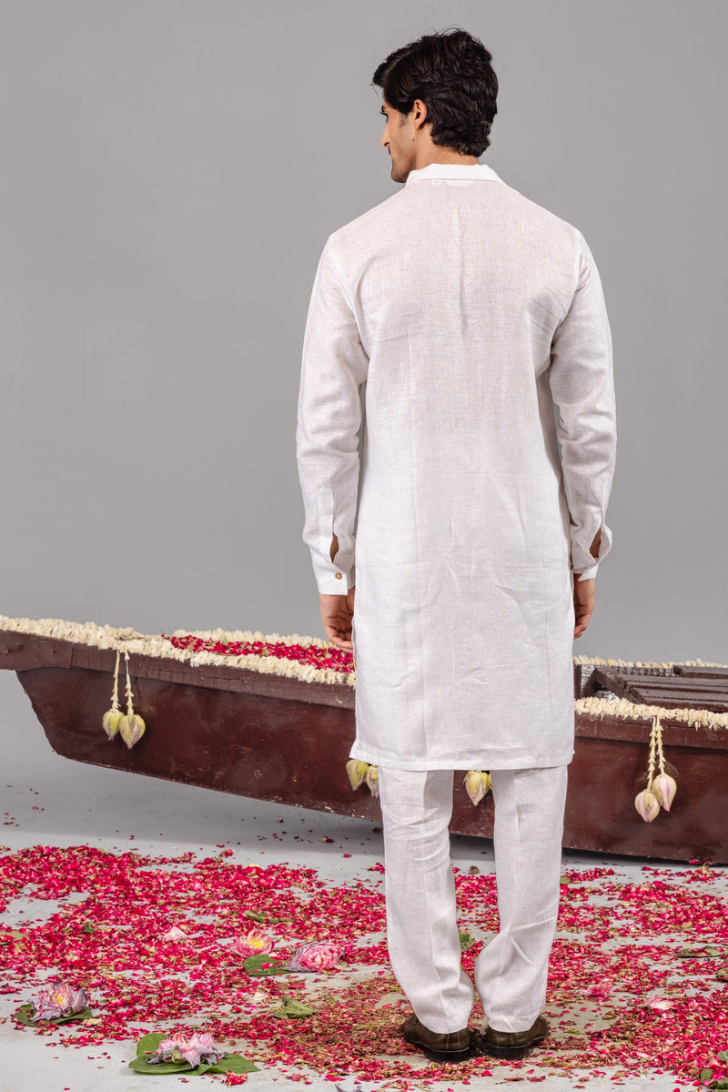 Carnival White Zipper Kurta Set