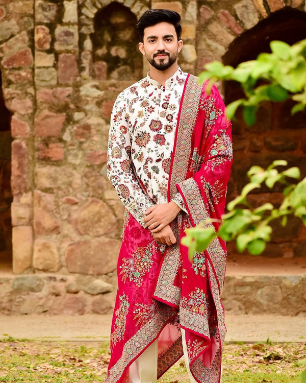 Mohd Maaz Khan in Noor Ivory Kurta set