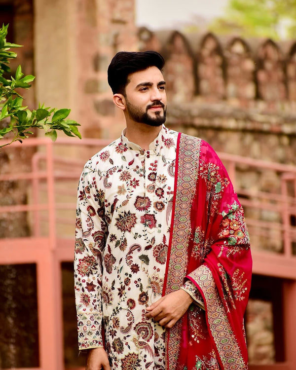 Mohd Maaz Khan in Noor Ivory Kurta set