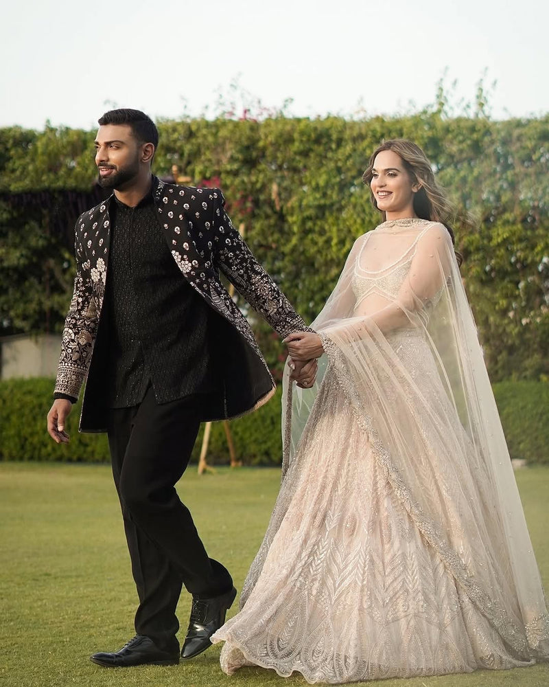 HARSHIT ARORA IN Sukrit Black Jodhpuri Set