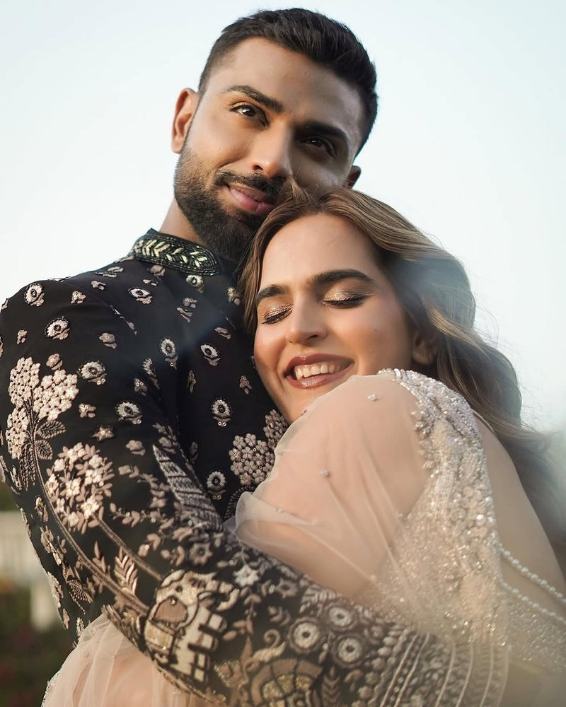 HARSHIT ARORA IN Sukrit Black Jodhpuri Set