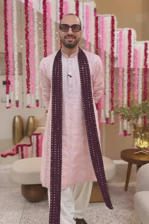 Devansh Kamboj in DARPAN PINK KURTA SET