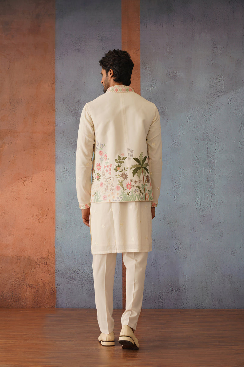 Arhaan - Off White Sequined Kurta Set