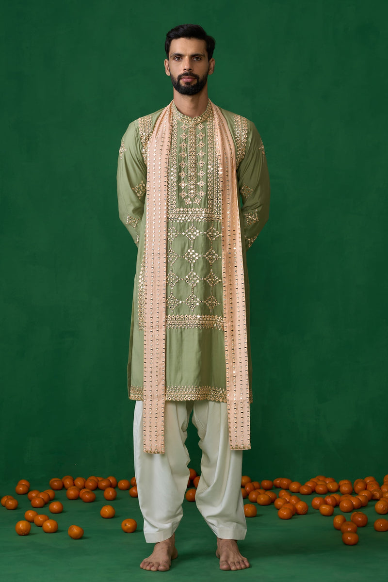 DARPAN GREEN KURTA SET
