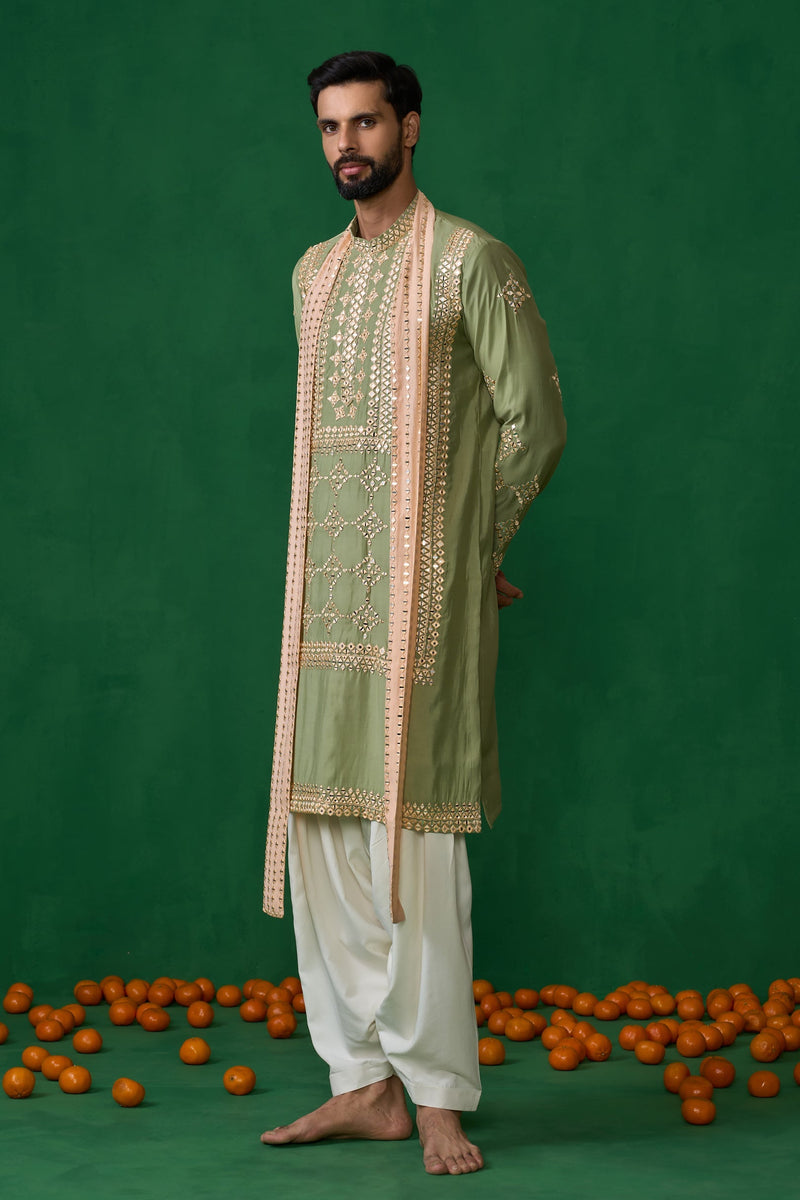 DARPAN GREEN KURTA SET
