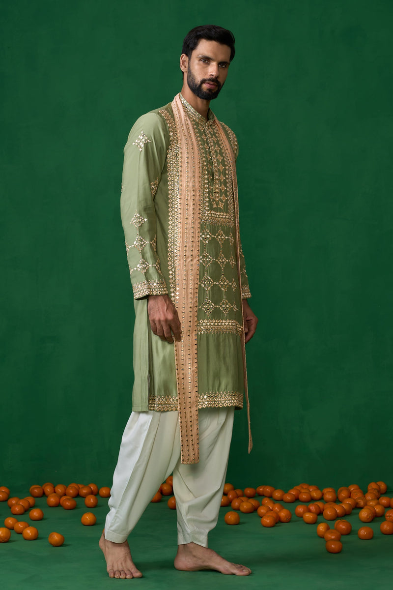 DARPAN GREEN KURTA SET