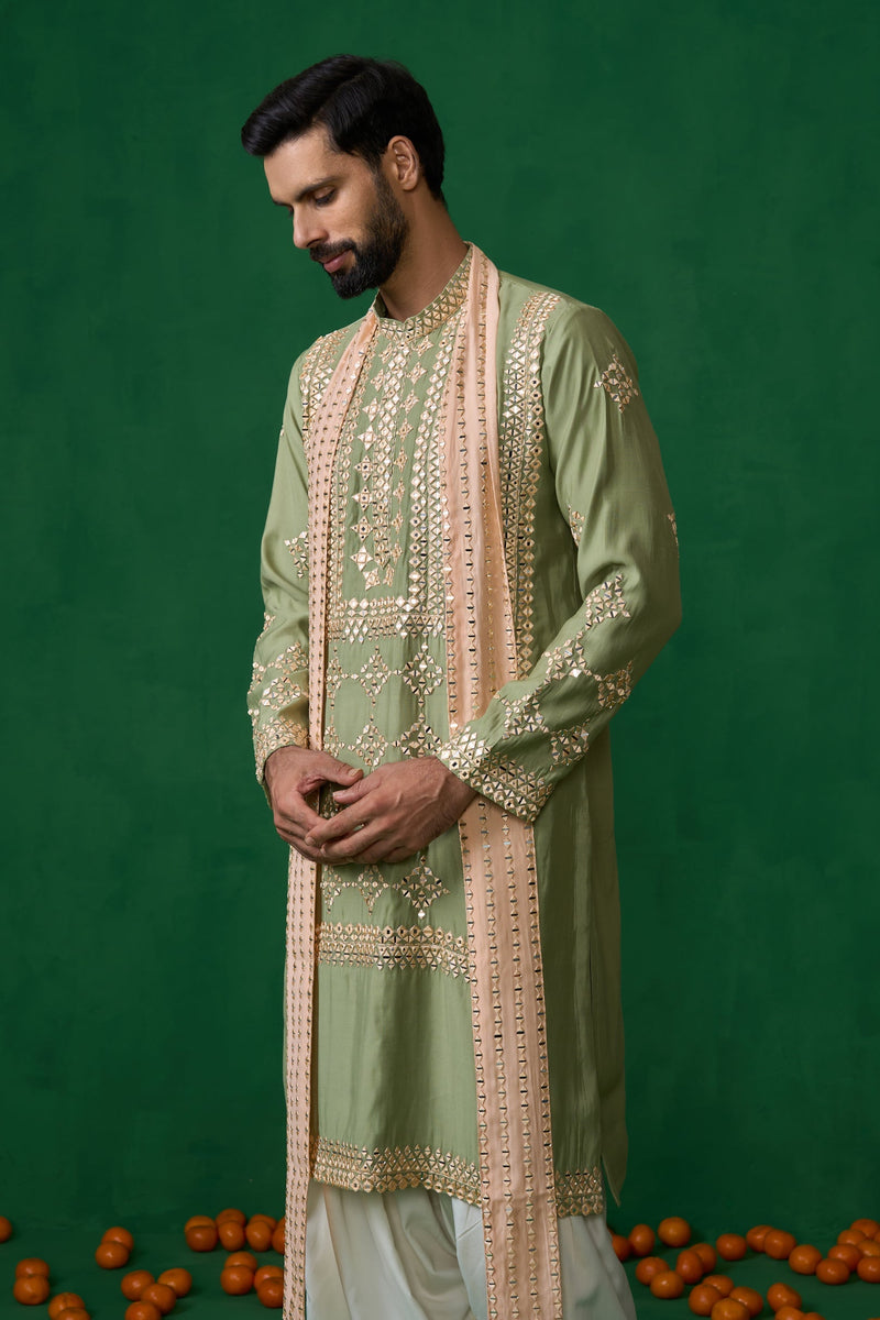 DARPAN GREEN KURTA SET
