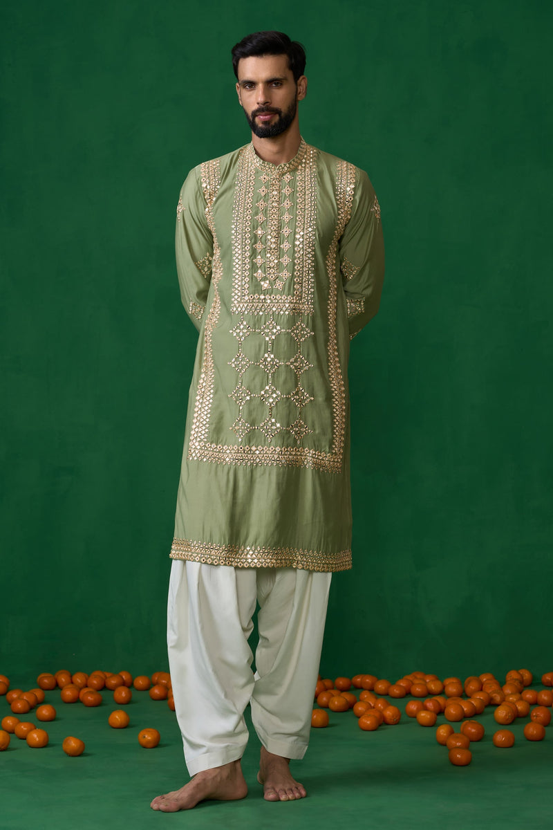 DARPAN GREEN KURTA SET