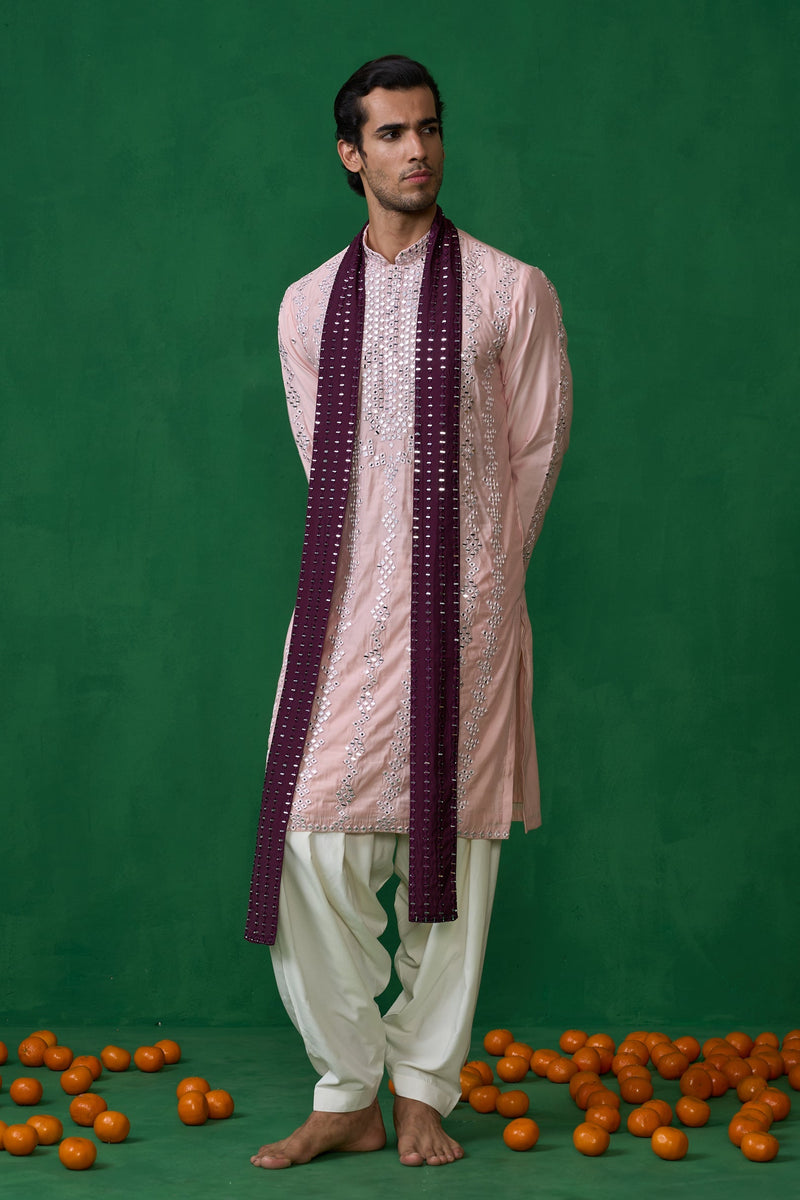 Devansh Kamboj in DARPAN PINK KURTA SET