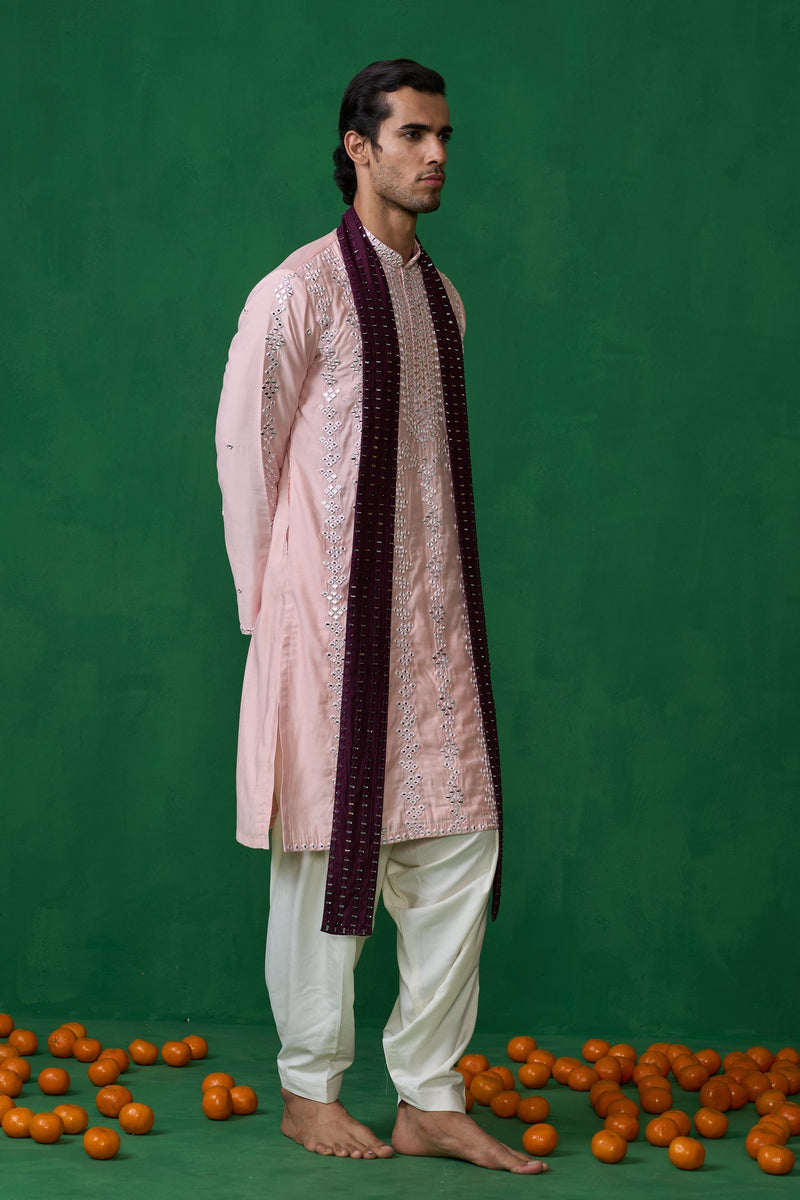 Devansh Kamboj in DARPAN PINK KURTA SET