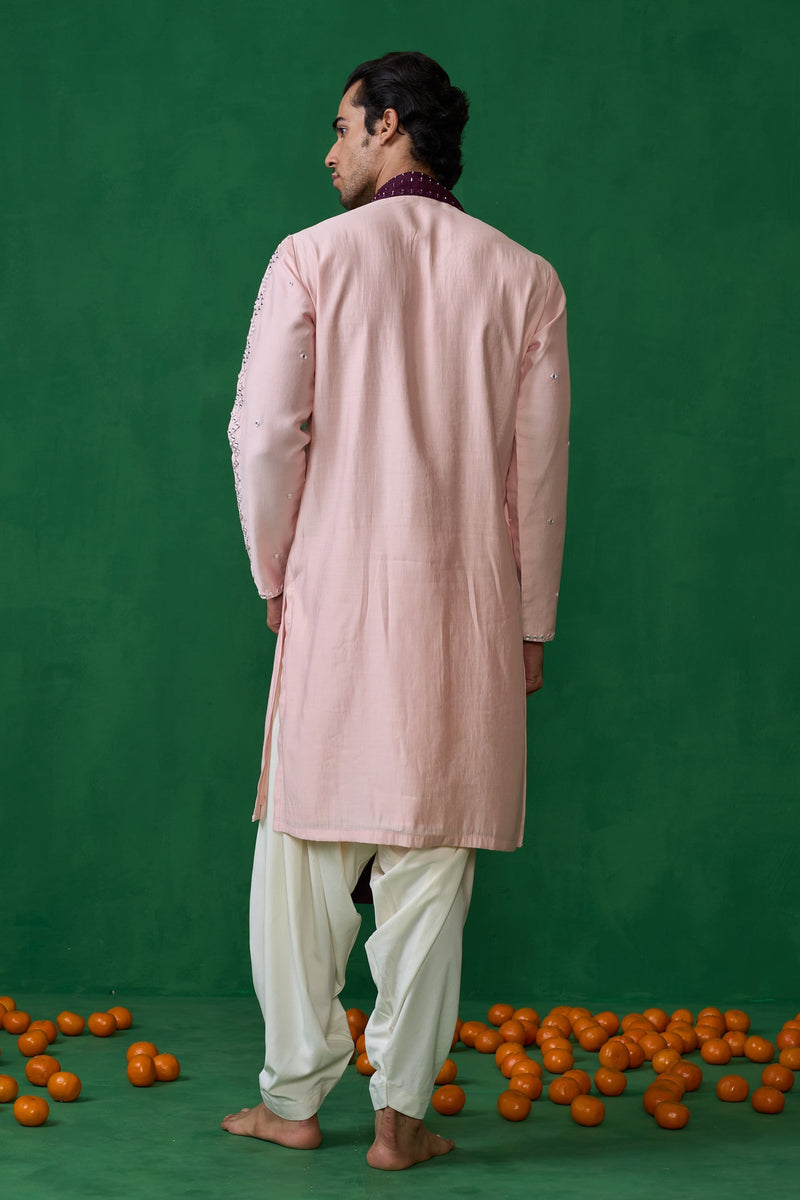 Devansh Kamboj in DARPAN PINK KURTA SET