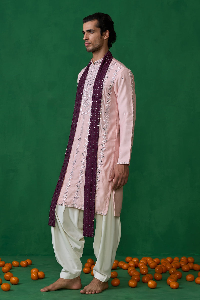 Devansh Kamboj in DARPAN PINK KURTA SET