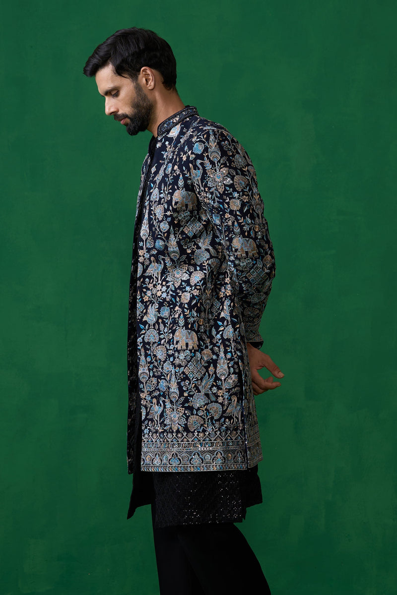 GARDEN NAVY BLUE INDOWESTERN SET