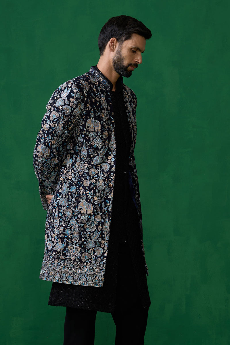 GARDEN NAVY BLUE INDOWESTERN SET