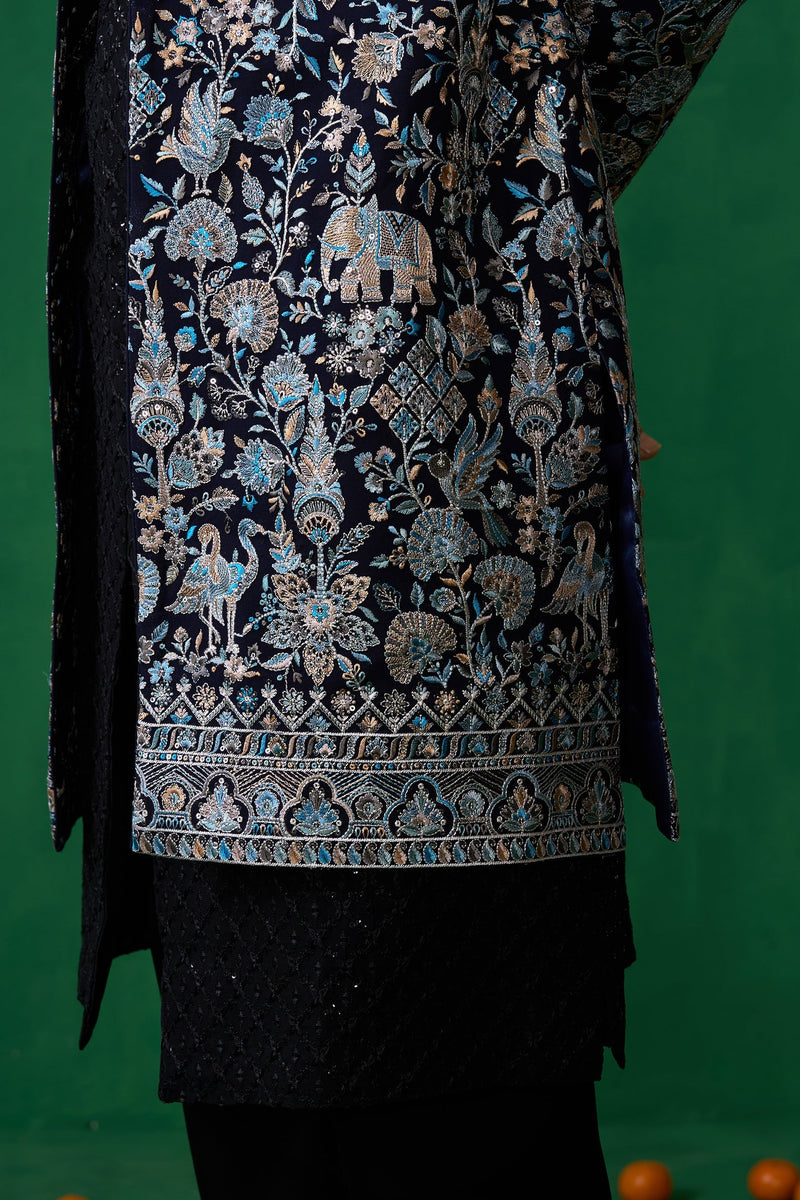 GARDEN NAVY BLUE INDOWESTERN SET