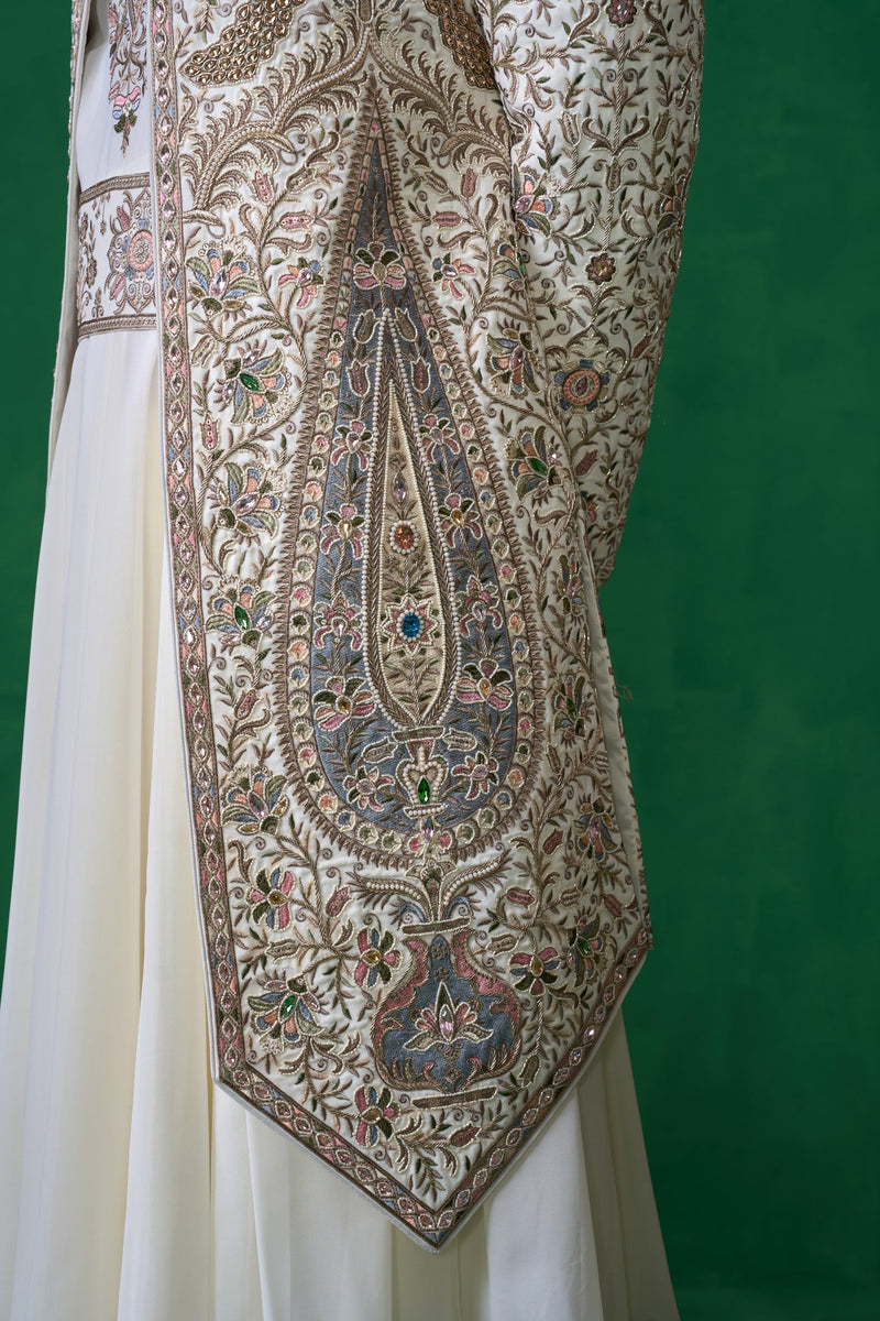 SHAHI IVORY SHERWANI SET