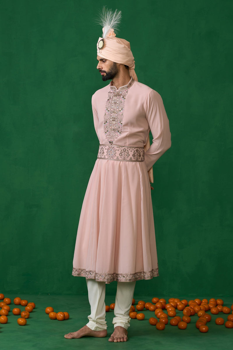 SHAHI PINK SHERWANI SET