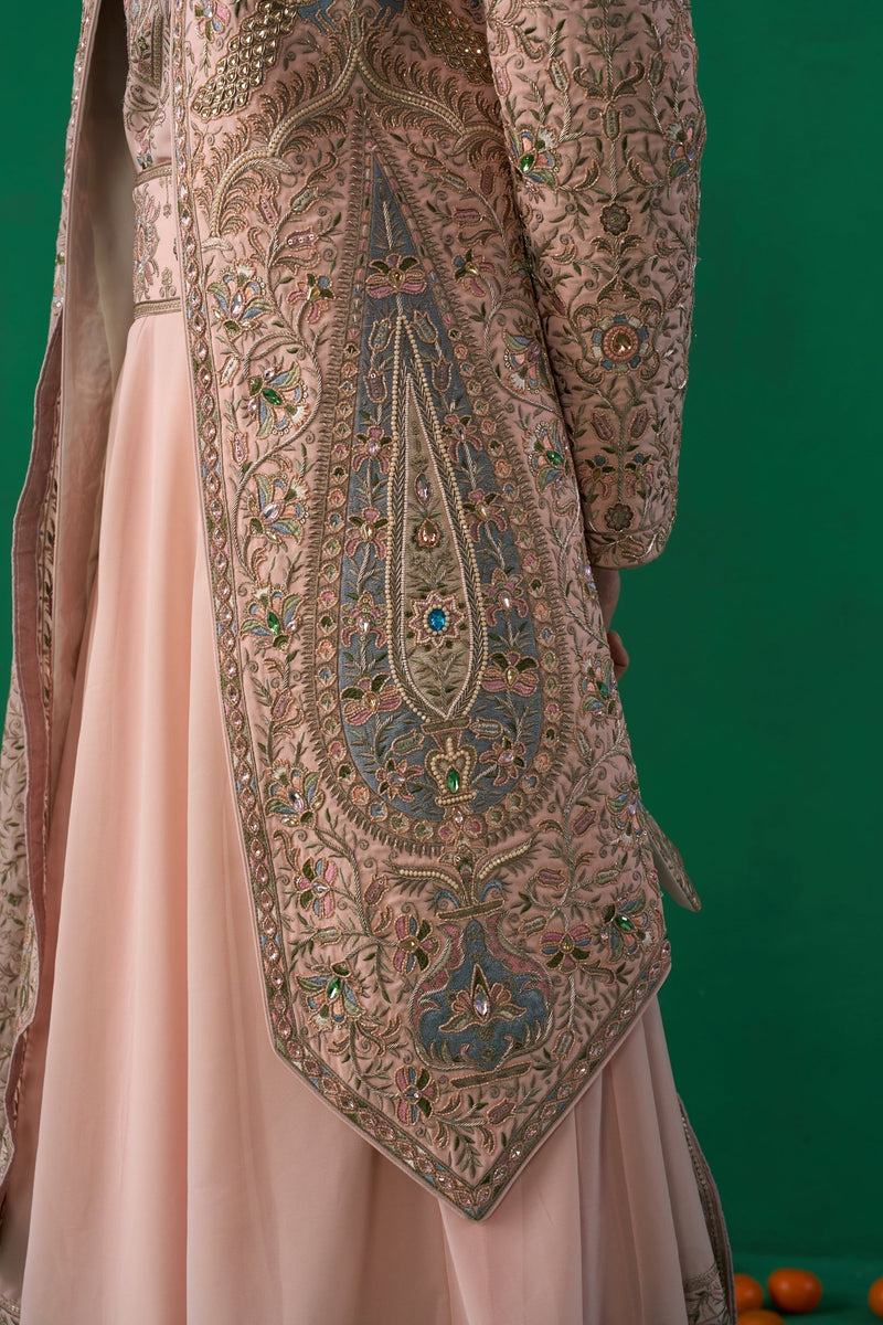 SHAHI PINK SHERWANI SET