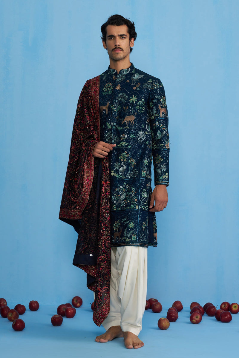 SWAN NAVY BLUE KURTA SET