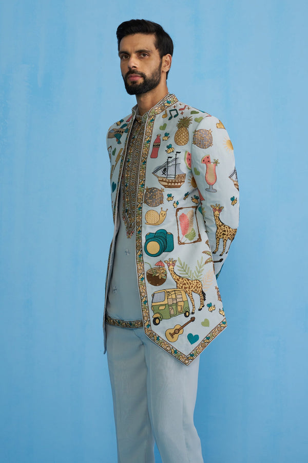 COCKTAIL SKY JODHPURI SET