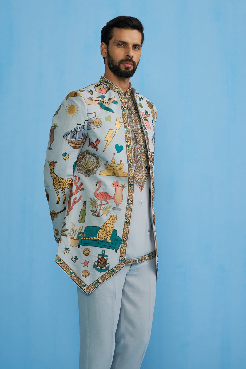 COCKTAIL SKY JODHPURI SET